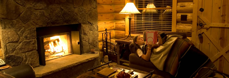 Cozy Cabin Fireplace